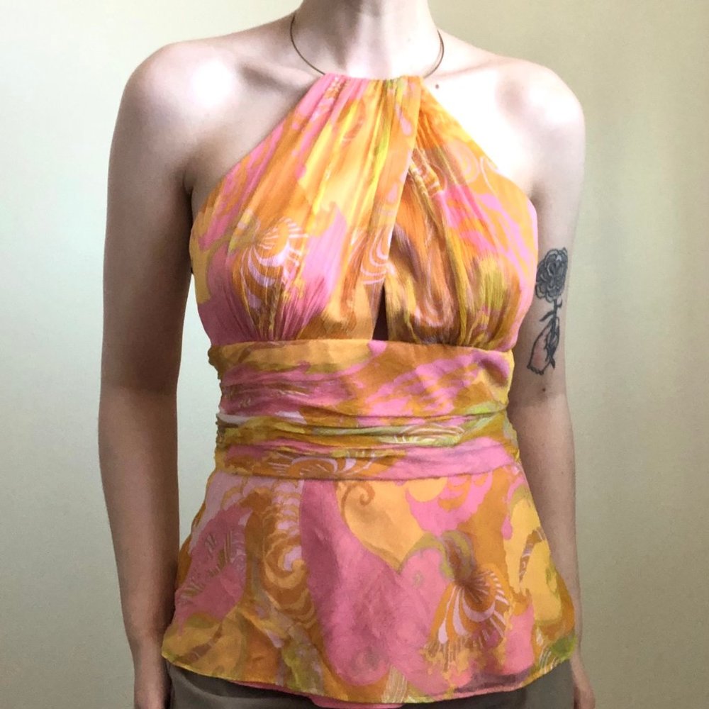 Laundry by Shelli Segal Hippie Halter Top